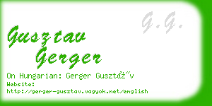 gusztav gerger business card